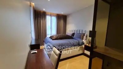 Modern bedroom with elegant decor and natural light