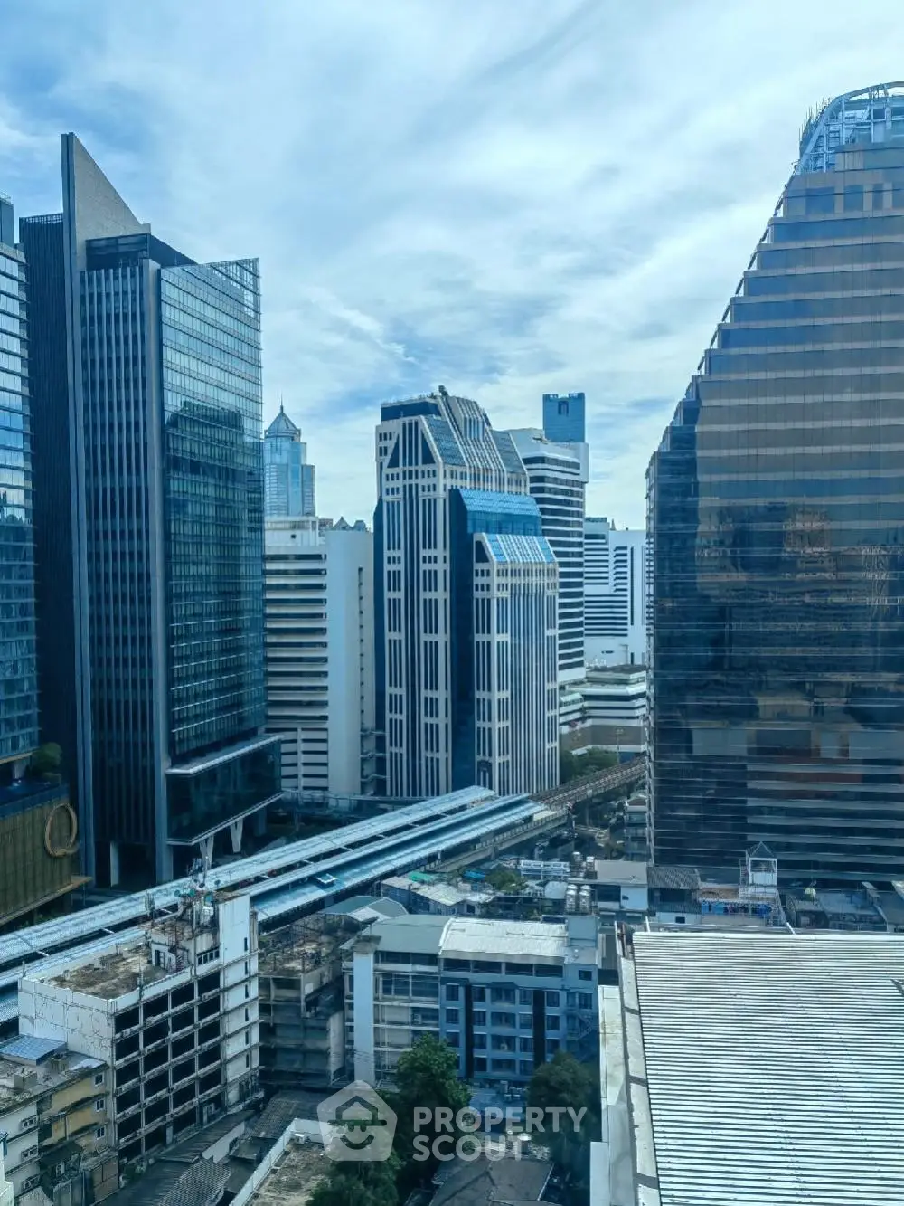 Stunning cityscape view showcasing modern skyscrapers and urban architecture.