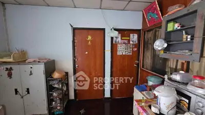 Cozy interior with eclectic decor and practical storage solutions