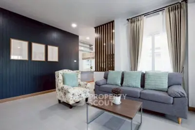 Modern living room with stylish decor and comfortable seating