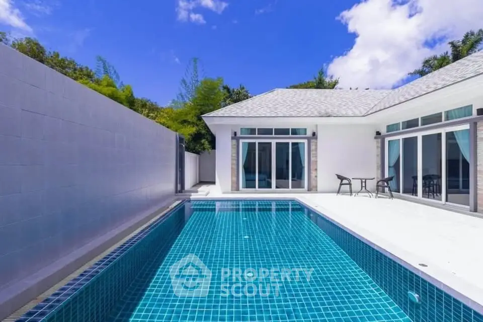 Luxurious villa with private pool and modern design, perfect for relaxation and entertainment.