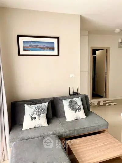 Cozy living room with stylish decor and modern furniture