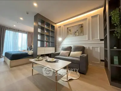 Modern studio apartment with stylish decor and open layout