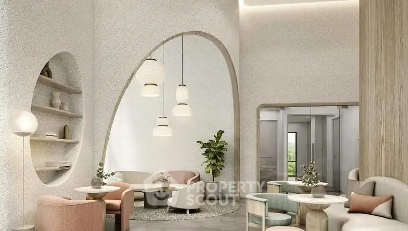 Luxurious modern living room with elegant decor and stylish furniture