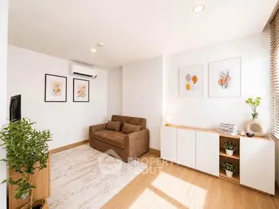 Bright and cozy living room with modern decor and natural light