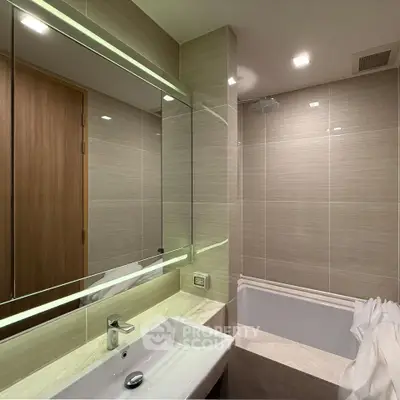 Modern bathroom with sleek design and elegant fixtures