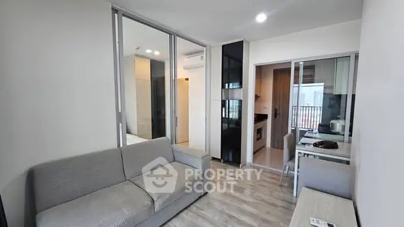 Modern apartment interior with open layout and stylish furnishings