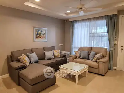 Cozy living room with modern furniture and natural light