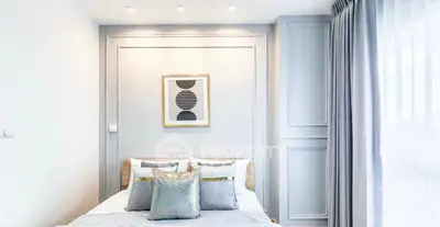 Elegant bedroom with modern decor and soft lighting