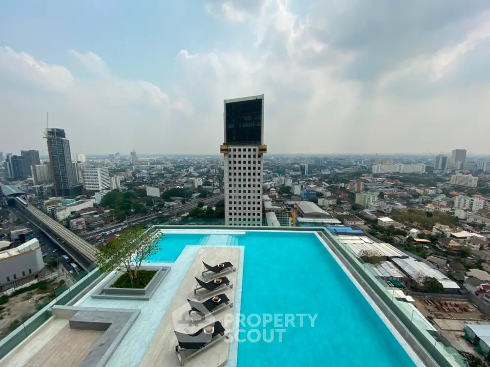 Stunning rooftop pool with panoramic city views, perfect for luxury living.