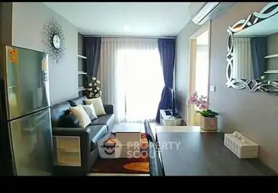 Modern living room with stylish decor and natural light