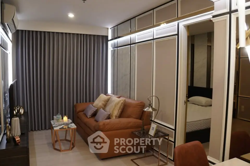 Modern living room with stylish decor and cozy ambiance