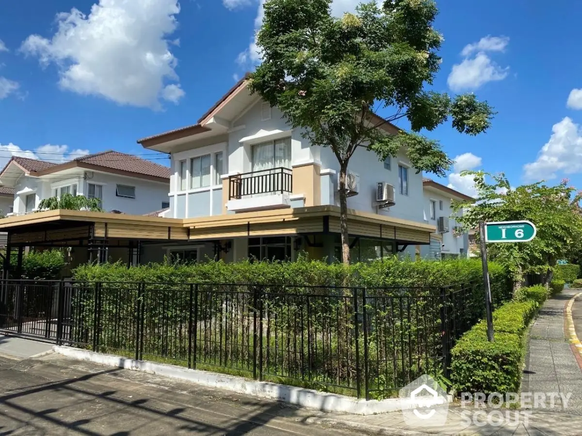 Charming corner unit house with lush garden and modern design in a serene neighborhood.