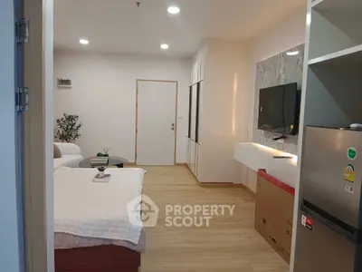 Modern studio apartment with open layout and stylish decor