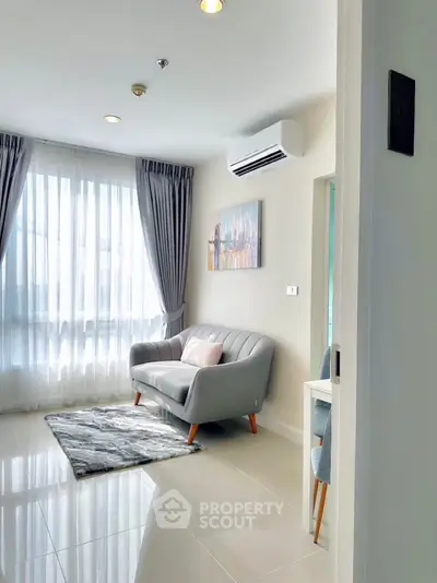 Bright and cozy living room with modern decor and natural light