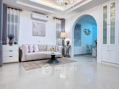 Elegant living room with modern decor and luxurious furnishings