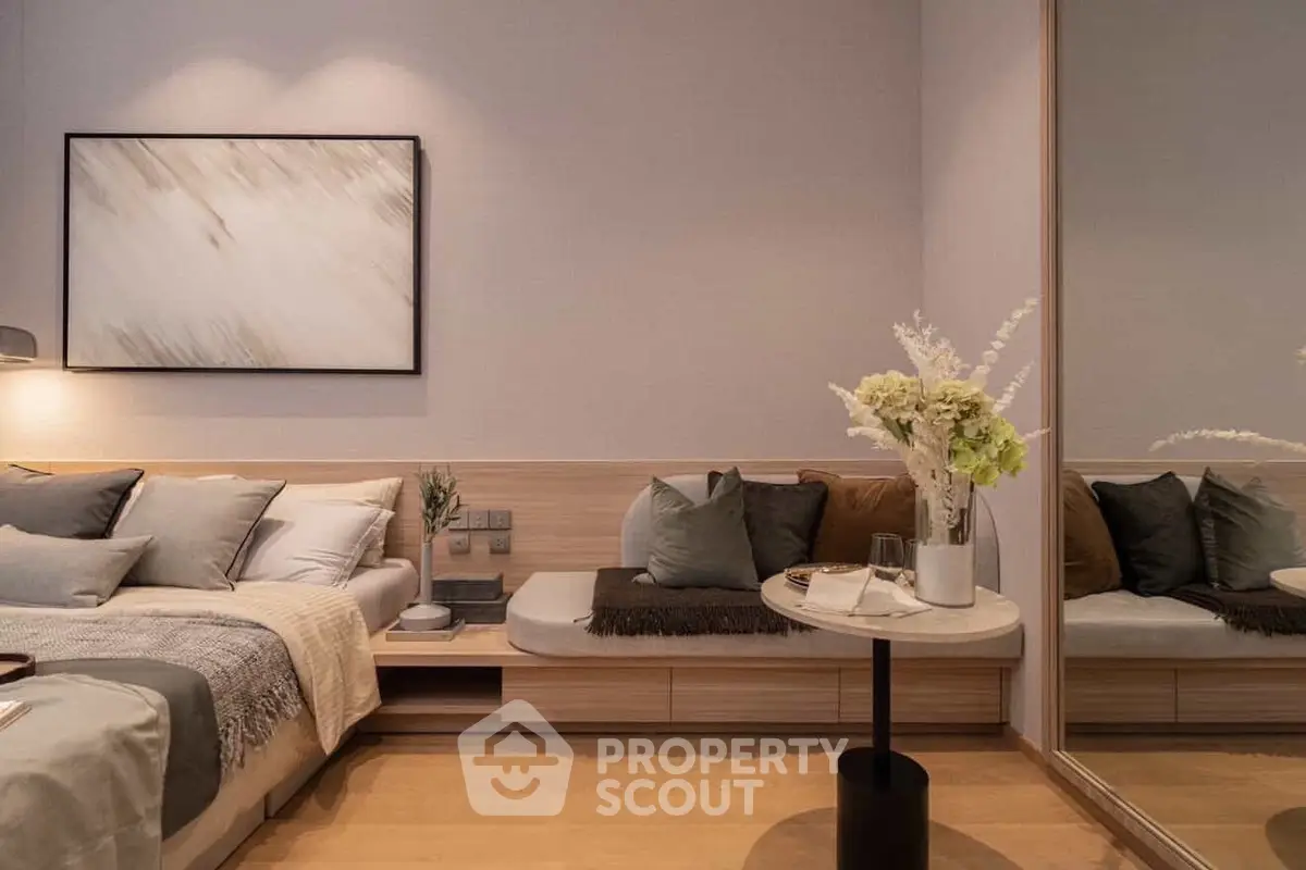 Stylish modern living room with cozy seating and elegant decor