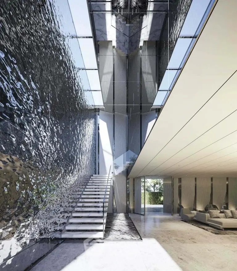 Stunning modern interior with sleek staircase and luxurious design elements