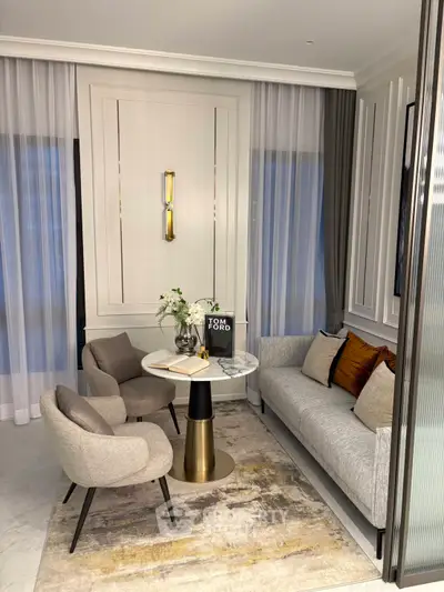 Elegant living room with modern furniture and stylish decor