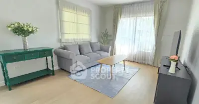 Bright and airy living room with modern decor and natural light