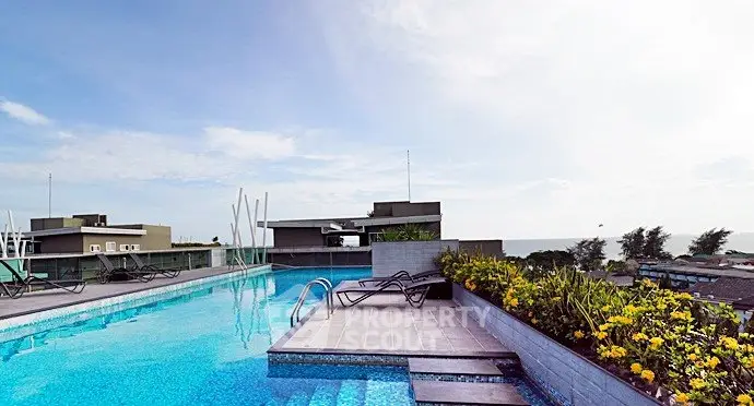 Stunning rooftop pool with ocean view and modern design