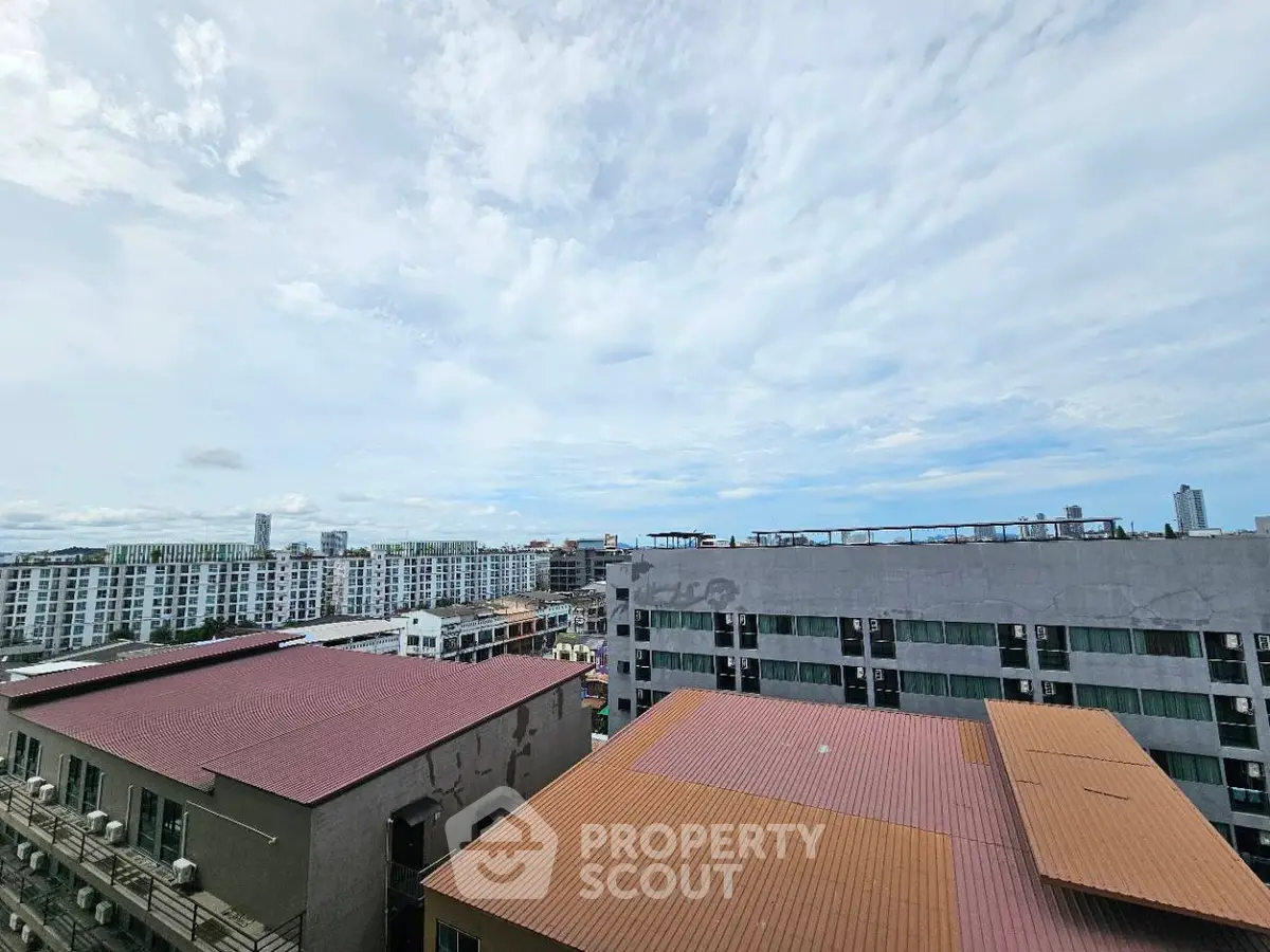 Stunning cityscape view from high-rise building showcasing urban living.