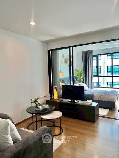 Modern studio apartment with open layout and stylish decor