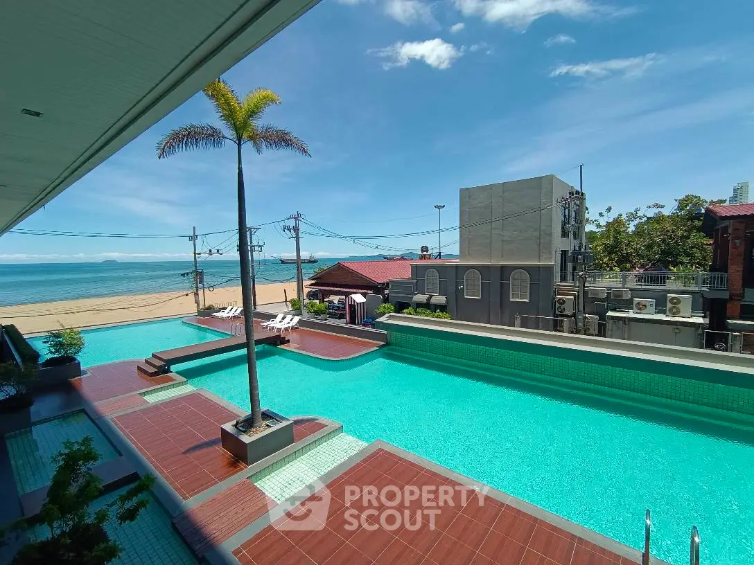 Stunning beachfront pool with ocean view and modern architecture