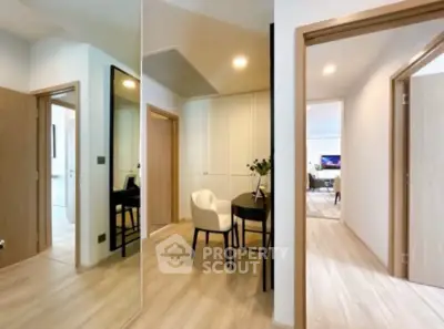 Modern apartment interior with open layout and stylish furnishings