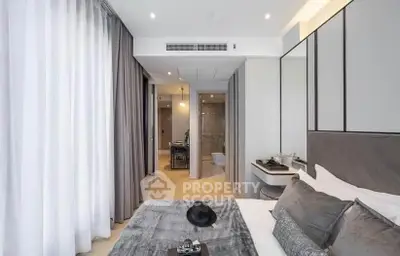 Luxurious modern bedroom with elegant decor and spacious layout
