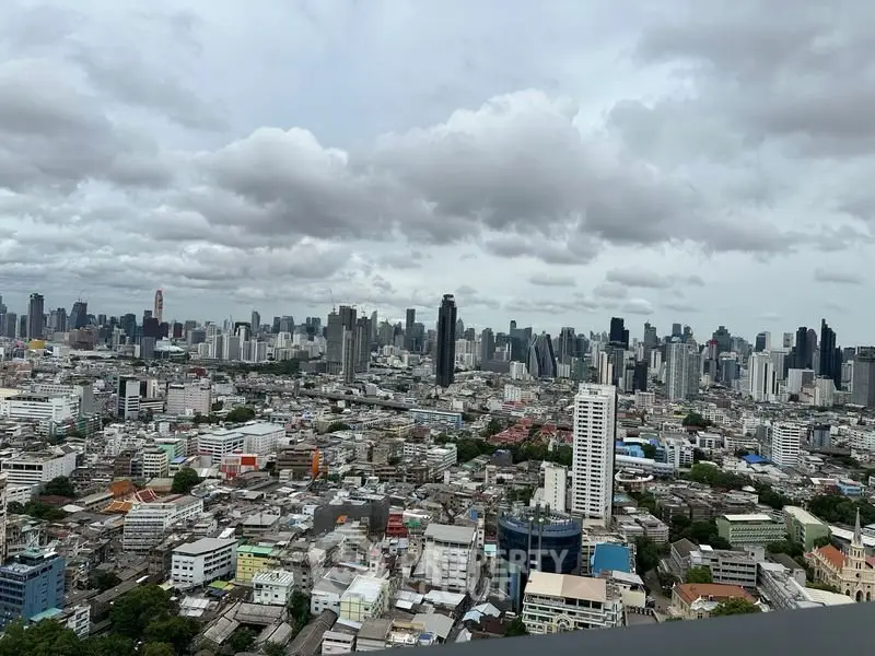 Stunning cityscape view showcasing a vibrant urban skyline with towering skyscrapers and expansive city layout.