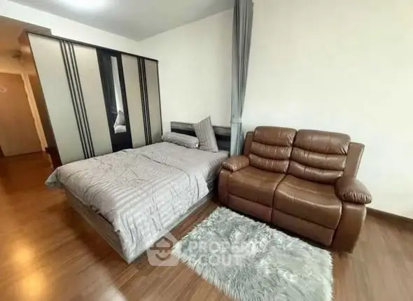 Cozy bedroom with modern furniture and stylish decor