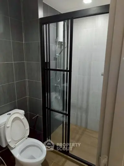 Modern bathroom with sleek shower and contemporary design