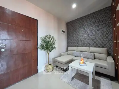 Stylish living room with modern decor and cozy seating area