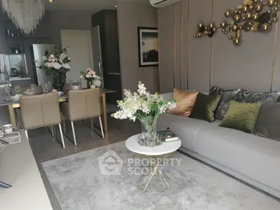 Luxurious living room with elegant decor and modern furniture, perfect for stylish urban living.