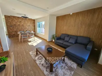 Modern living room with stylish decor and natural light