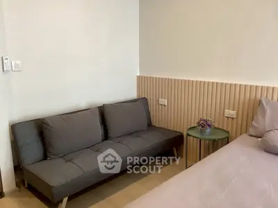 Modern living room with stylish sofa and elegant decor