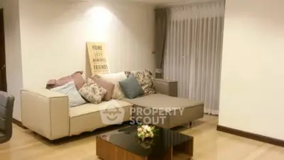 Cozy living room with modern sofa and stylish decor