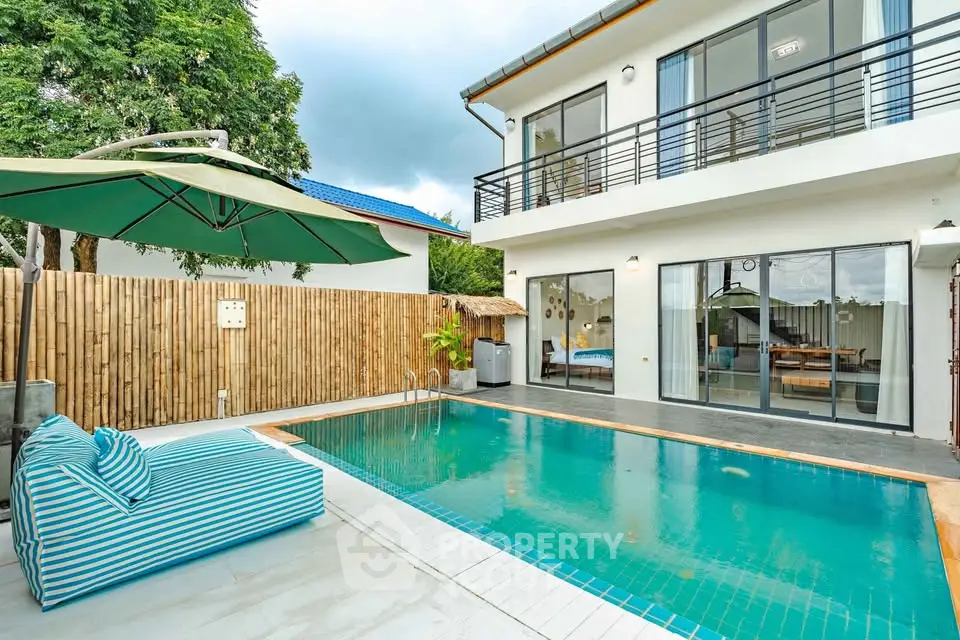 Luxurious modern villa with private pool and spacious outdoor area