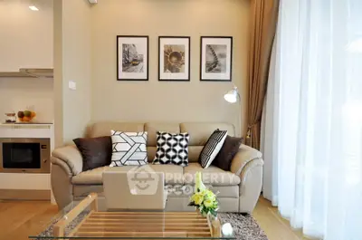 Modern living room with stylish decor and natural light