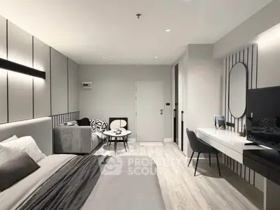Modern bedroom with sleek design and stylish decor