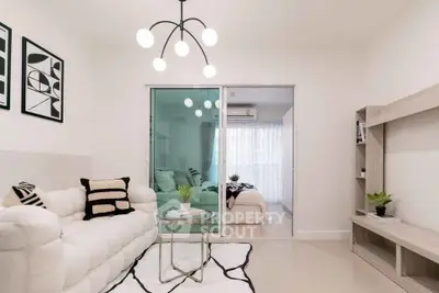 Modern living room with stylish decor and cozy ambiance