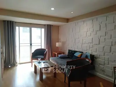 Stylish living room with modern decor and natural light