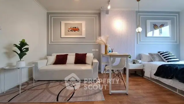 Stylish modern living room with cozy seating and elegant decor