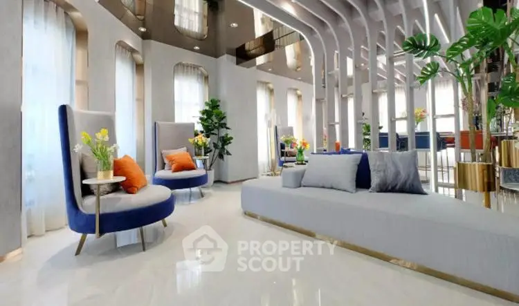 Luxurious modern living room with elegant furniture and stylish decor