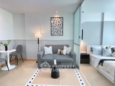 Modern studio apartment with stylish decor and open layout
