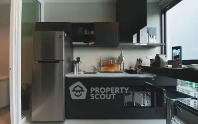 Modern kitchen with sleek appliances and open layout design