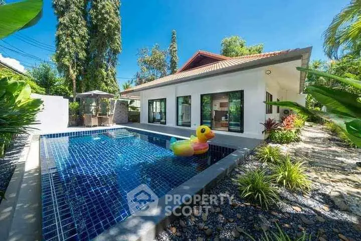 Charming villa with private pool and lush garden, perfect for relaxation and leisure.