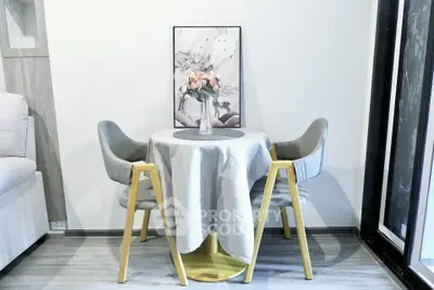 Modern dining nook with elegant decor and stylish chairs