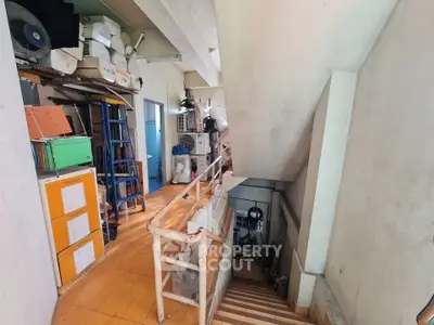 Spacious storage area with ample shelving and natural light, ideal for organizing and storing supplies efficiently.